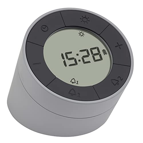 Tfa Dostmann Sveglia E Luce Notturna Time & Light, 60.2029.10, 2 Sveglie, Ricaricabile Con Usb, Con Illuminazione Display