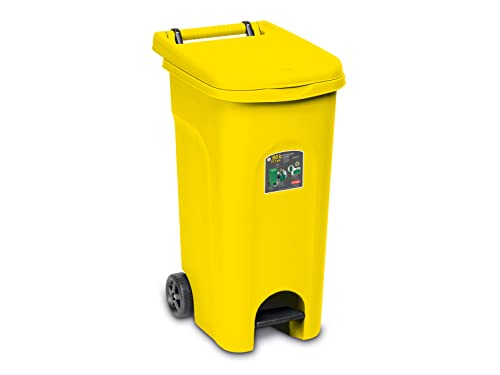 Bidone Eco System 80 Lt Con Peda Giallo
