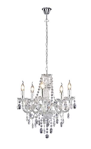 Reality R1107-00 Lüster Lampadario, 40 W, Trasparente, Diametro 52 Cm