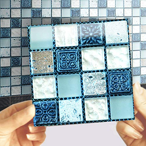 Easylife - 40 Adesivi Per Piastrelle Da Parete, 10 X 10 Cm, Impermeabili E Autoadesivi, Per Cucina E Bagno