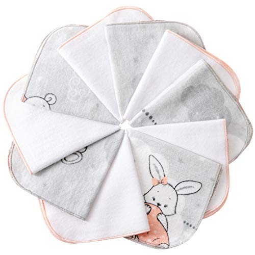 Mimadu Set Di 10 Mussole Cotone Lavette Neonato Teli Mussola Neonato Teli Coton Neonato Mussole Neonata Quadrotti Cotone Neonato Mussole Neonato | 100