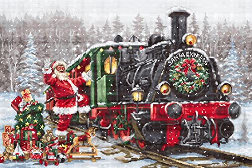 Luca-S - Kit Per Punto Croce, Motivo: Babbo Natale, Express, 42 X 28 Cm