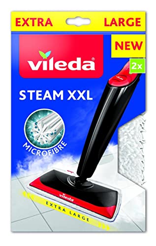 Vileda Xxl 2 Panni Ricambio Bianchi, Piastra Larga 40 Cm, Tessuto In Microfibra Progettato Per Sciogliere Sporco, Grasso E Sostanze Oleose. Il Panno P