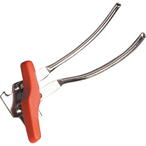 Westmark Apriscatole A Pinza, Con Apribottiglie, Lunghezza: 15,5 Cm, Acciaio/Plastica, Zangen Sieger, Argento/Rosso, 10312270