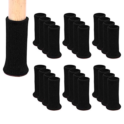Calzini Per Gambe Della Sedia, 32 Pezzi In Maglia Elastica Per Mobili, Protezione Da Pavimento Per Sedia, Doppio Spessore, Adatti A Piedi Quadrati Rot