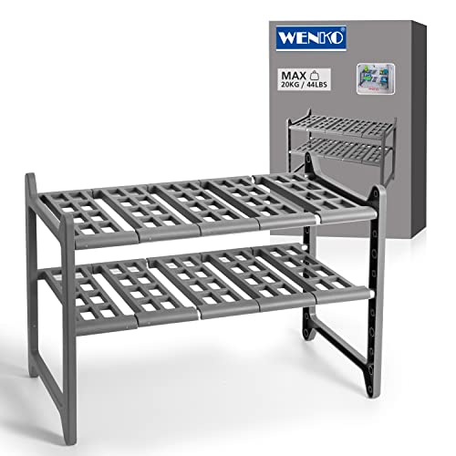 Wenko Scaffale Per Mobiletto Flexi - Allungabile , Alluminio, 44-82 X 39 X 28 Cm, Alluminio