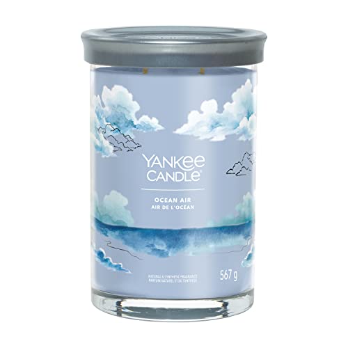 Yankee Candle Signature Candela Profumata, Aria Di Oceano In Tumbler Grande, Candele Di Miscela Di Cera Di Soia Lunga Durata, Regalo Per Le Donne