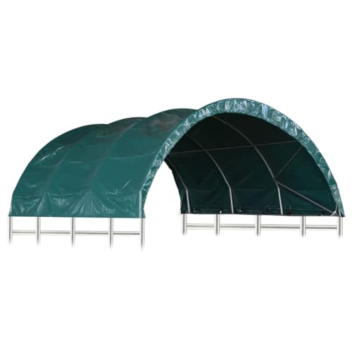Vidaxl Tenda Per Bestiame Tettoia Capanno Tendone Allevamento Gazebo Tenda Riparo Animali Tendostruttura Ricovero Giardino Esterno In Pvc Verde