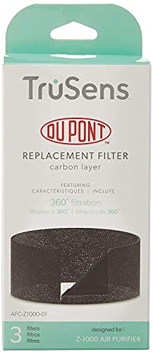 Leitz Filtro Di Ricambio Al Carbone Dupont Per Purificatore D'Aria Trusens Z-1000 Conf. 3 Pz, Nero, One Size
