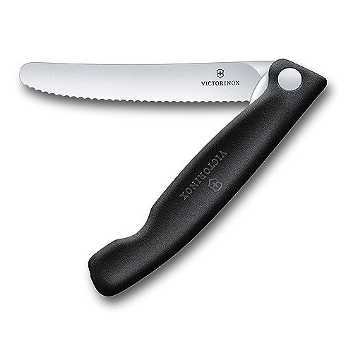 Victorinox Swiss Classic, Coltello Da Verdura Pieghevole Con Lama In Acciaio Inox E Manico In Plastica, Nero