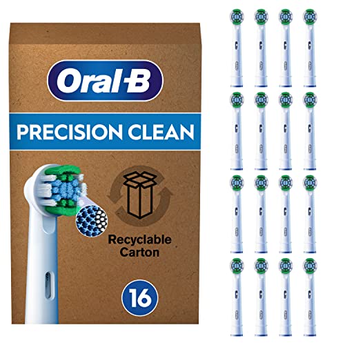 Oral-B Precision Clean Testine Spazzolino Elettrico, Confezione Da 16 Testine Di Ricambio, Pulizia Precisa E Sbiancante, Indicatore Di Utilizzo Della