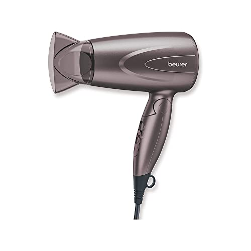 Beurer Asciugacapelli Hc 17, Phon Compatto E Pieghevole 2 Livelli Di Riscaldamento E Ventola, 1300 Watt, Con Bocchetta Professionale E Anello Per Appe