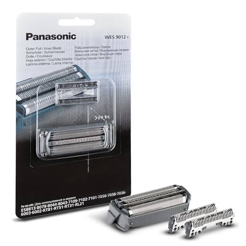 Panasonic Wes9012Y1361 Lame Di Ricambio Per I Rasoi Elettrici Es-Rt81, Es-Rt51, Es-Rt31 E Es-Rl21, Confezione Combinata, Sistema A 3 Lame, Acciaio Ino