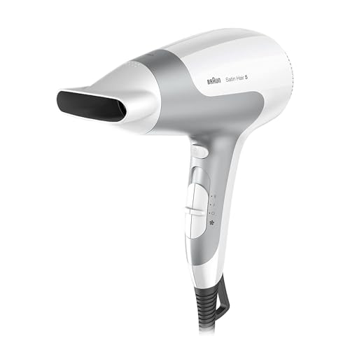 Braun Satin Hair 5 Powerperfection Brhd580E Asciugacapelli 2500W, Funzione Ionica Anti-Crespo, 3 Temperature / 2 Velocità, Egonomico, Concentratore, B