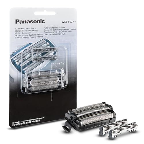 Panasonic Wes9027Y1361 Lame Di Ricambio Per I Rasoi Elettrici Es-Rf41, Es-Rf31,Es-Lf71, Es-Lf51, Confezione Combinata, Sistema A 4 Lame, Acciaio Inox