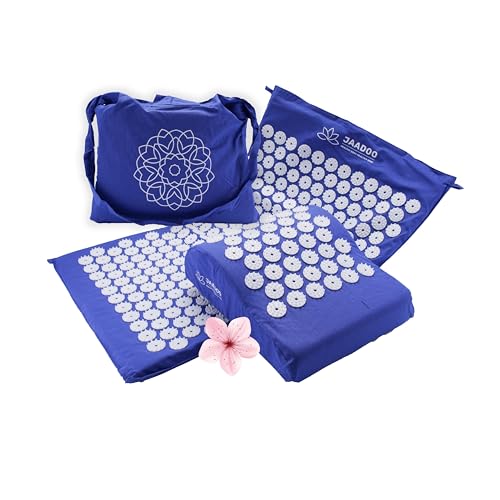 Set Tappetino Per Agopressione In Memory Foam + Cuscino + Sacchetto | Modello 2021 | Tappetino Per Agopuntura | Tappetino Per Massaggio | Tappetino Ad