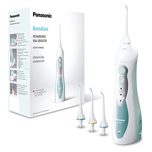 Panasonic Ew-1311 Idropulsore Senza Fili A Tripla Azione, 3 Modalità Di Getto Acqua/Aria, Beccuccio Rotante, Ampio Serbatoio, Design Ergonomico, Bianc