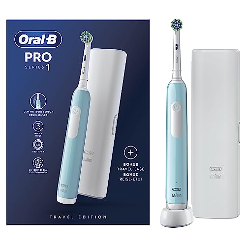 Oral-B Spazzolino Elettrico Ricaricabile Pro Series 1, Sensore Di Pressione, Batteria A Lunga Durata, 1 Testina, 1 Spazzolino Elettrico, 1 Custodia Vi