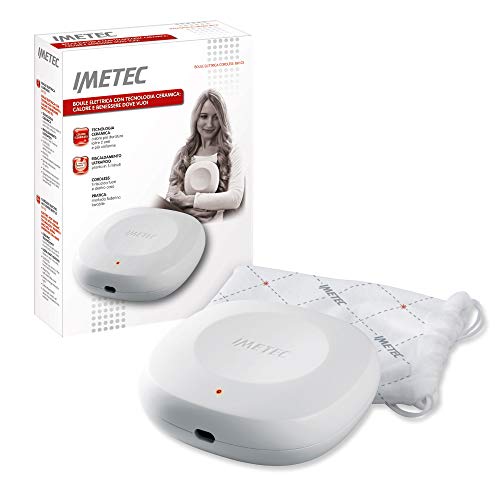 Imetec Bw03 Boule Elettrica Cordless, Tecnologia Ceramica, Riscaldamento Ultrarapido, Termostato Di Sicurezza, Spia Di Ricarica