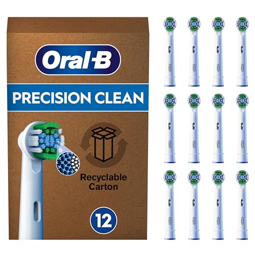 Oral-B Precision Clean Testine Spazzolino Elettrico, Confezione Da 12 Testine Di Ricambio, Pulizia Precisa E Sbiancante, Indicatore Di Utilizzo Della