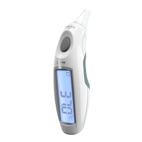 Homedics Therap Jumbo Display Lcd, Termometro Digitale Auricolare, Impermeabile, Veloce, Compatto E Portatile, Termometro Frontale Con Misurazione Ist