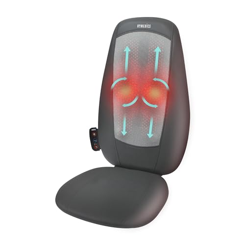 Homedics Sedile Da Massaggio Shiatsu Per Schiena E Spalle | Poltrona Da Massaggio Regolabile, Allenta La Tensione Muscolare Con 3 Diversi Tipi Di Mass