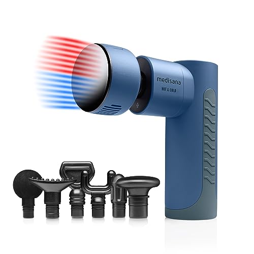 Medisana Mg 600 Pistola Massaggio Muscolare, Dispositivo Per Massaggi Elettrico, Relax & Rilassamento Muscolare, Funzione Di Calore E Freddo, Incl. 7