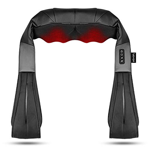 Voyor Massaggiatore Schiena E Collo, Massaggiatore Cervicale Elettrico Con Rullo 4D, Riscaldamento A Intensità Regolabile Portatile Per Corpo Massaggi