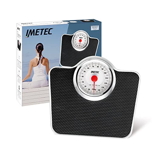 Imetec Pro, Bilancia Pesapersone Meccanica, Rileva Il Peso In Modo Chiaro E Affidabile, Pedana Antiscivolo, Portata Max 150 Kg, Divisione 1 Kg, Funzio