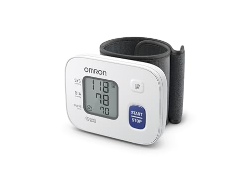 Omron Rs2 Misuratore Di Pressione Da Polso Digitale, Sensore Di Irregolarità Battito Cardiaco, 30 Misurazioni In Memoria