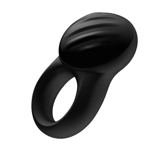 Satisfyer Satisfyer App Enabled Signet Ring Connect App - Black Waterproof Silicone Ring - 150 Gr