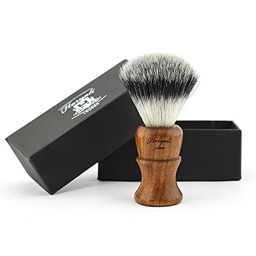 Badger Look Synthetic Hair Shaving Brush - Rose Wood Wooden Brush By Haryali London