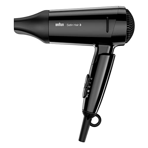Braun Satin Hair 3 Style&Go Brhd350E Asciugacapelli Professionale 1600W, Tecnologia Powerperfection, Funzione Ionica Anti Crespo, 2 Temperature/Veloci