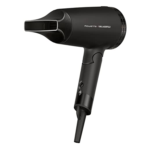 Rowenta X Karl Lagerfeld Cv184L Express Style Asciugacapelli, 2 Impostazioni Di Velocità/Temperatura, Potente, Tecnologia Effiwatt Per Risparmiare Ene