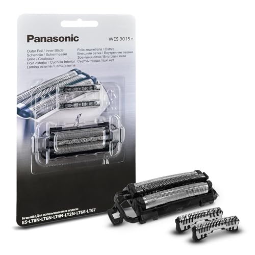 Panasonic Wes9015Y1361 Lame Di Ricambio Per Rasoi Elettrici Es-Lt6N, Es-Lt4N, Es-Lt2N, Es-Lt68 E Es-Lt67, Confezione Combinata, Sistema A 3 Lame, Acci