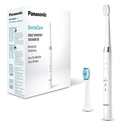 Panasonic Ew-Dm81-W503 Spazzolino Elettrico, 2 Testine Incluse, Timer, 2 Modalità Di Funzionamento, Design Ergonomico, 31000 Movimenti Al Minuto, Bian