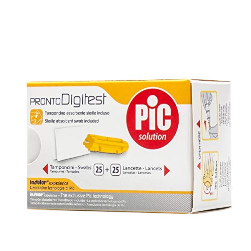 Pic Pronto Digitest Lancette G33 25 Lancette + Tamponi