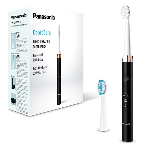 Panasonic Ew-Dm81-K503 Spazzolino Elettrico, 2 Testine Incluse, Timer, 2 Modalità Di Funzionamento, Design Ergonomico, 31.000 Movimenti Al Minuto, Vib