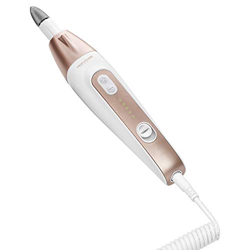 Proficare, Pc-Mps 3004, Fresa Elettrica Per Manicure E Pedicure, Con 7 Accessori Per La Cura Delle Unghie, Commutatore A 5 Velocità, Luce Led, Pratica