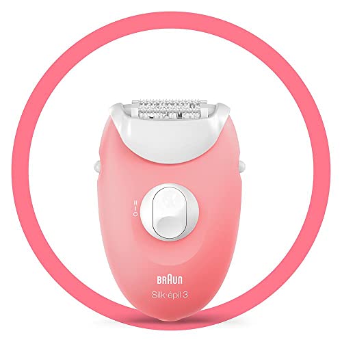 Braun Silk-Épil 3 3-176 - Epilatore Per Depilazione A Lunga Durata, Colore: Bianco/Rosa