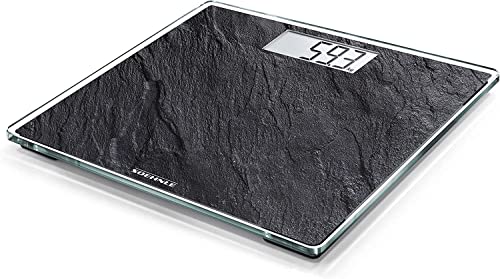 Soehnle Style Sense Compact 300 Bilancia Pesapersone, Bilancia Digitale Display Lcd, Bilancia Pesa Persona Digitale Piedi Antiscivolo, Nero Slate
