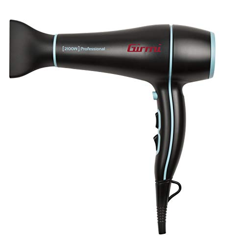 Girmi Ph46 Asciugacapelli Professionale, 2100 W, Nero/Azzurro - 680 G
