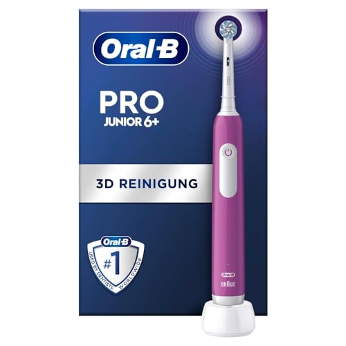 Oral-B Pro Junior - Spazzolino Elettrico Elettrico Per Bambini Dai 6 Anni In Su, Sensore Di Pressione, 3 Modalità Di Pulizia Con Sensibilità Per La Cu