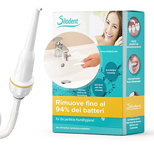 Silodent Idropulsore Dentale. Idropulsore Dentale Da Collegare Al Normale Rubinetto Dell’Acqua Corrente. Piccolo Irrigatore Orale Da Viaggio Senza Cav
