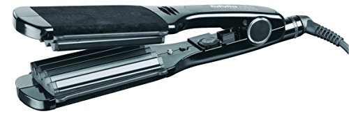 Babyliss Pro Black Crimpin Ferro Piatti Di Ceramica Con 25 Impostazioni Di Calore 6,3 Cm