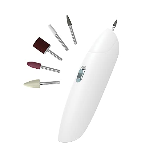 Homedics, Set Per Manicure E Pedicure Elettrico 5 In 1, 5 Testine Di Levigatura Intercambiabili, Lucidatrice, Testina Modellante, Testina Di Riempimen