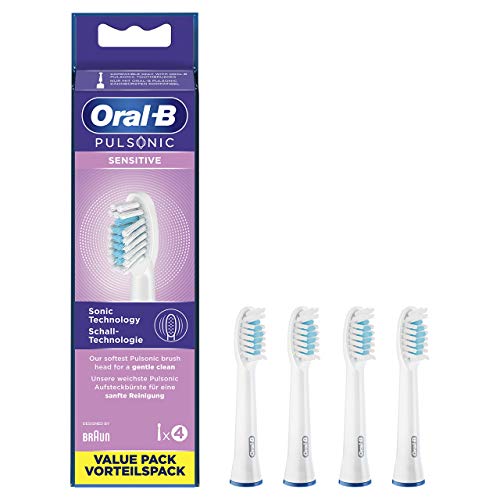 Oral-B Pulsonic - Set Di 4 Spazzolini Morbidi, Per Spazzolini Da Denti Sonici, 4 Pezzi