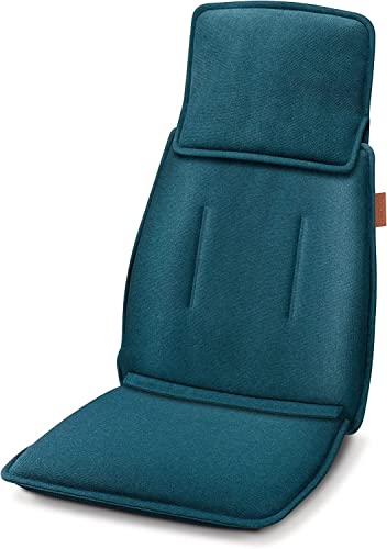 Beurer Mg 330 Coprisedile Massaggiante Shiatsu Color Petrolio Con 3 Aree Di Vibrazione A 4 Testine Che Simulano Il Massaggio Manuale, 2 Livelli Di Int