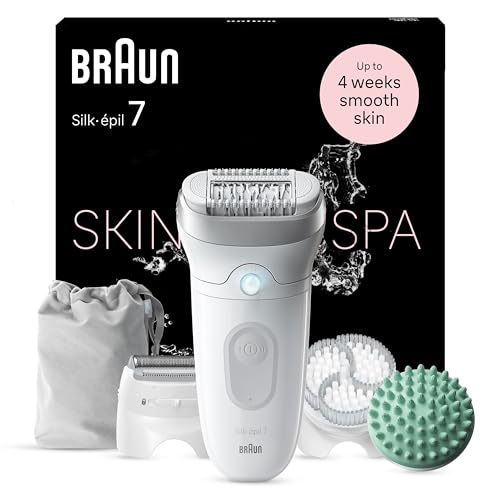 Braun Silk-Épil 7 Skinspa Depilatore Donna, Epilatore Elettrico Donna Con Testina Ampia Per Una Epilazione Facile, Wet & Dry, Pelle Liscia A Lungo, Ki