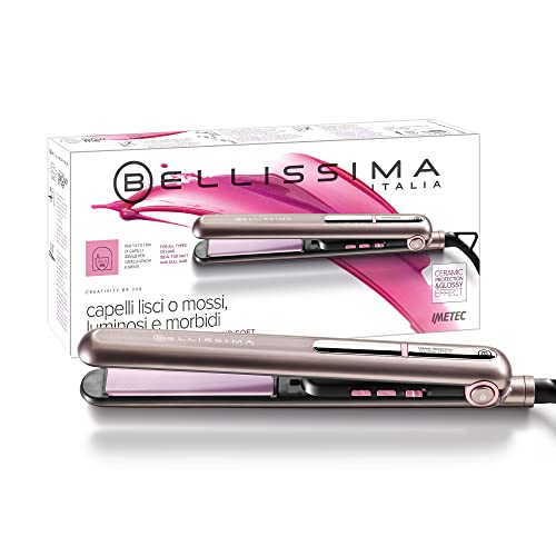 Bellissima Imetec Creativity B9 300 Piastra Per Capelli, Styling Liscio O Mosso, Rivestimento In Ceramica, Regolazione Temperatura Da 150°C A 230°C, S
